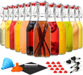 12 Pack 8.5oz Flip Top Glass Bottles - Airtight Swing Top Bottles