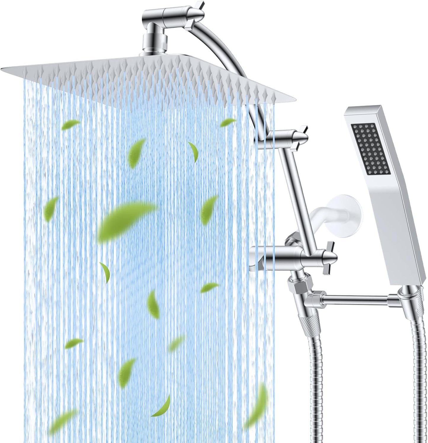 Hibbent All Metal 10ft' Rainfall Shower Head Combo for Luxury