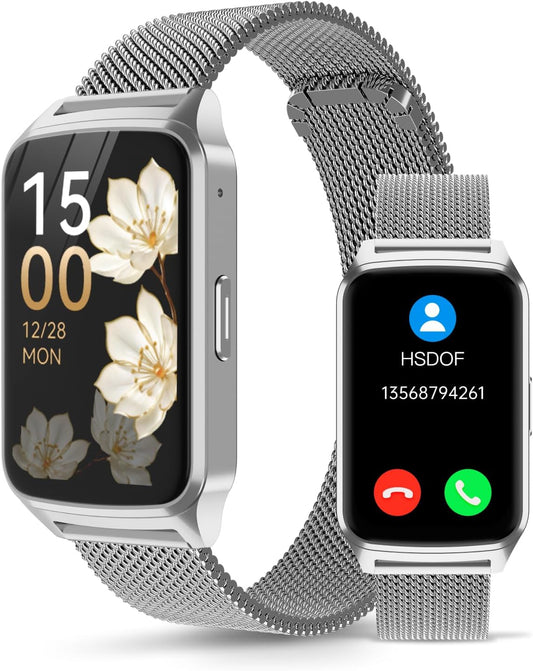 24/7 Sleep Monitor & 110+ Sports Modes Smartwatch - Silver