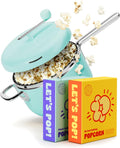 POPSMITH Mint Stovetop Popcorn Machine - 6 Quart Starter Bundle