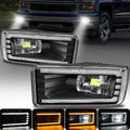 LED Fog Lights with Day Running Light and Amber Turn Signal - 3-in-1