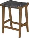 Ball & Cast Woven Strips Counter Height Bar Stool 24 in - Dark Grey