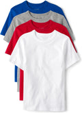 Boys' Basic V Neck Short Sleeve Tee 2 Pack - Soft, Durable Cotton