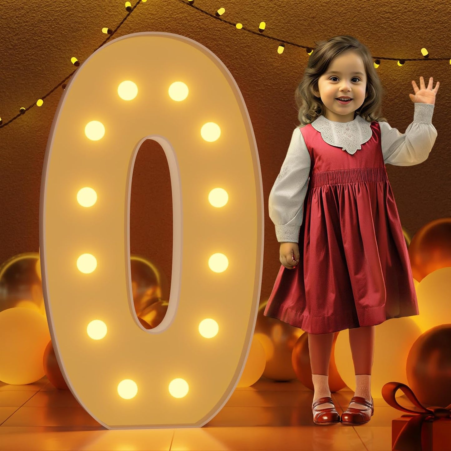 4FT Acrylic Light Up Letter O for Parties and Celebrations