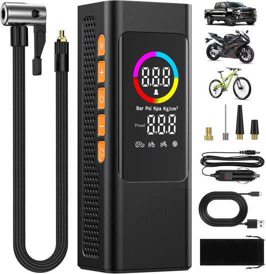 NEXPOW NP27 Air Compressor - Powerful 160 PSI Inflator with Digital Display