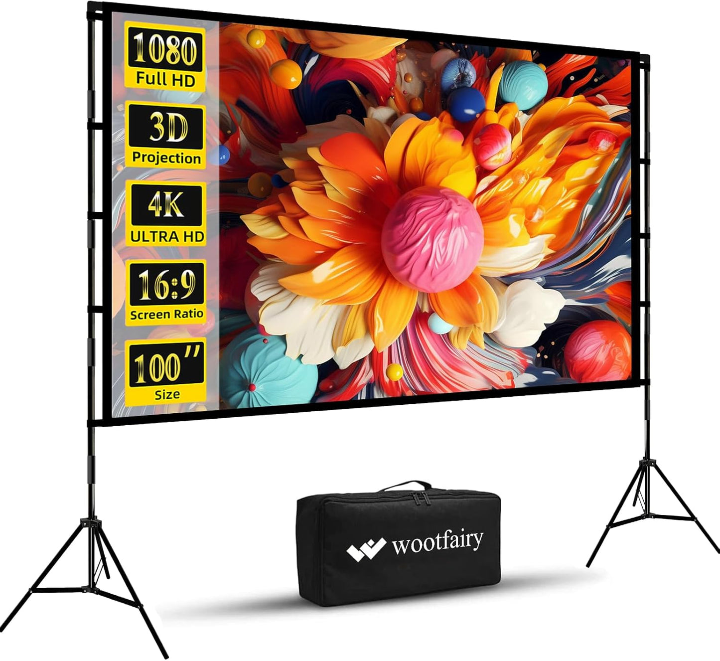Wootfairy 100 HD Portable Projector Screen