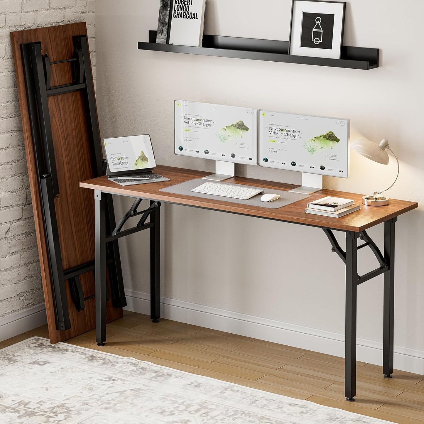 Frylr Small Folding Computer Desk for Compact Spaces and Study