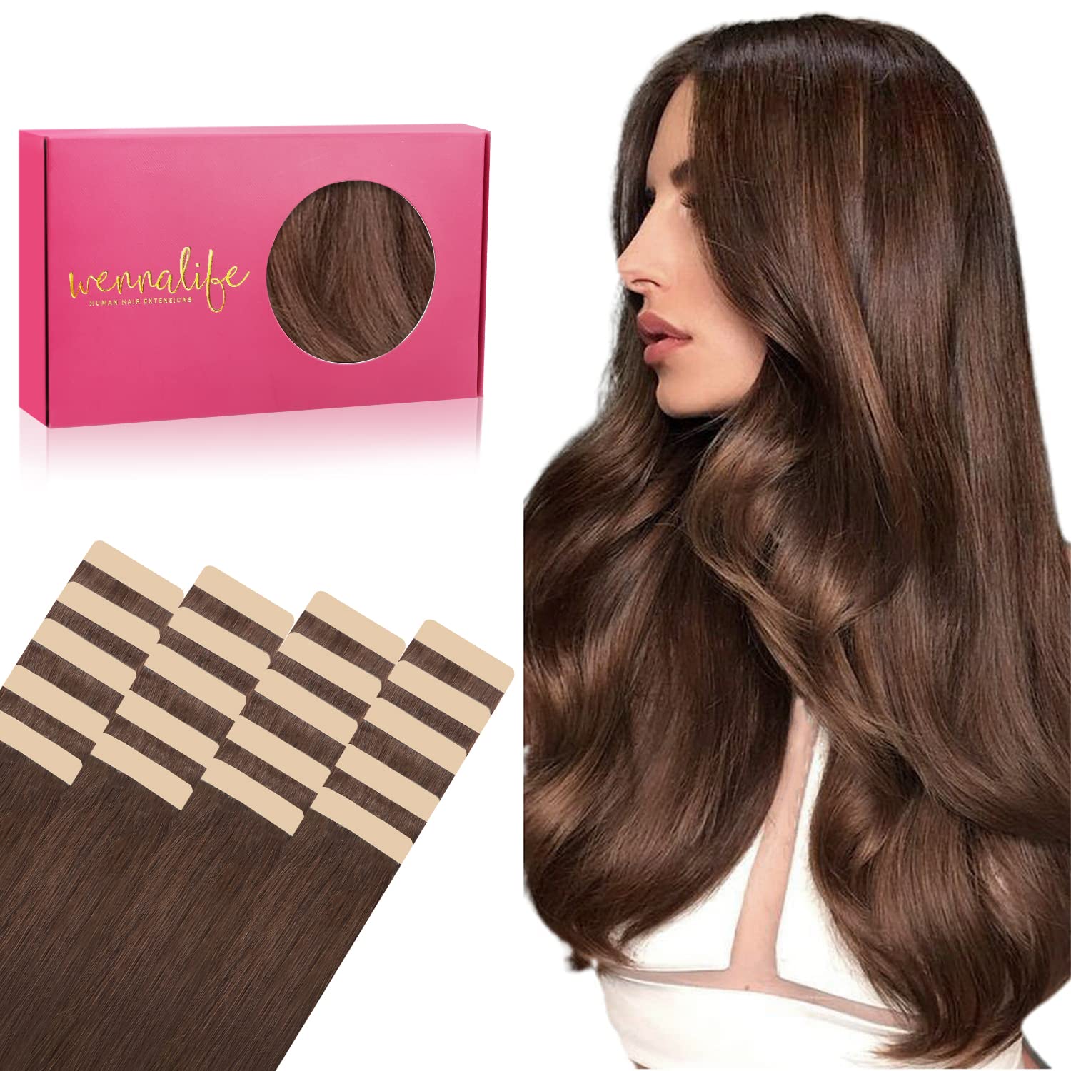 WENNALIFE Tape in Hair Extensions Human Hair for Gorgeous Locks