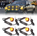 Hideaway Strobe Lights Amber LED Strobe Light Kit - Compact 4-Pack