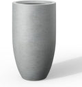 Kante 24 Inch Tall Round Concrete Planter - Large Decorative Pot