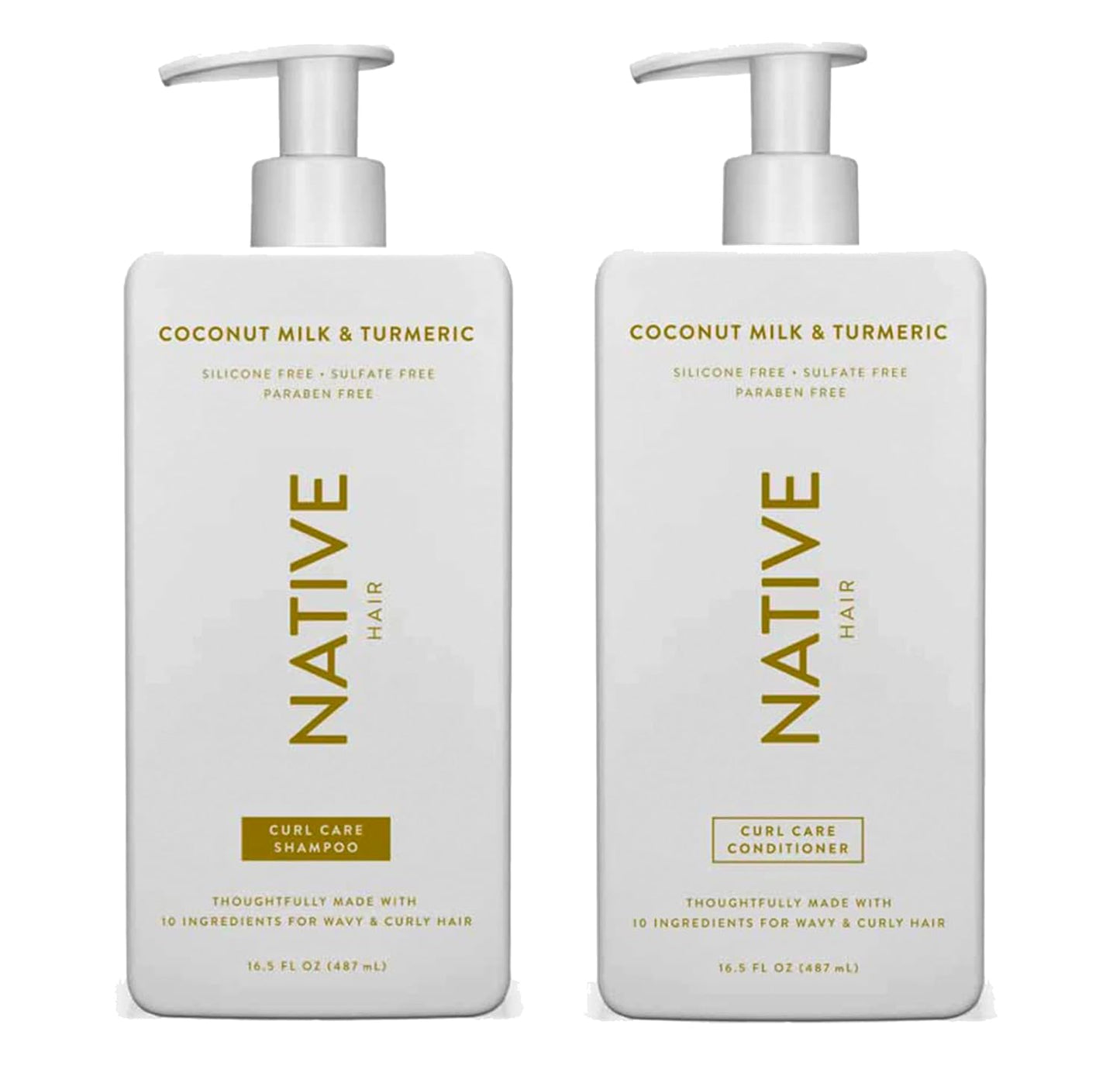 Coconut Turmeric Shampoo Set | Clean Ingredients | 16.5 oz x 2