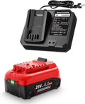 Amityke Replacement for Craftsman 20V Battery and Fast Charger