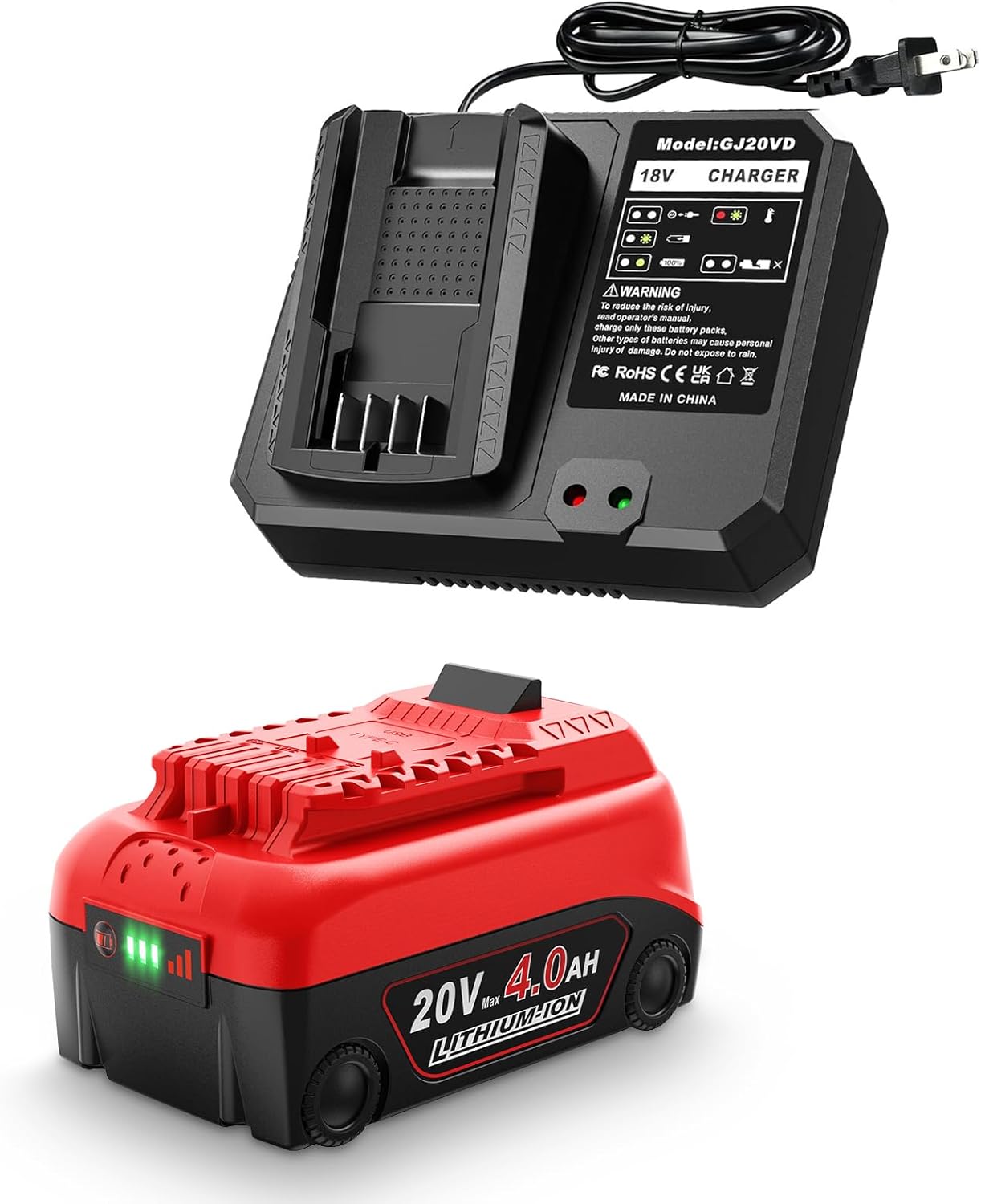 Replacement Craftsman 20V Battery & Charger Kit for V20 Tools