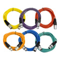 XLR Patch Cables 6-Pack 10 ft Multicolor - Organized, Balanced Audio