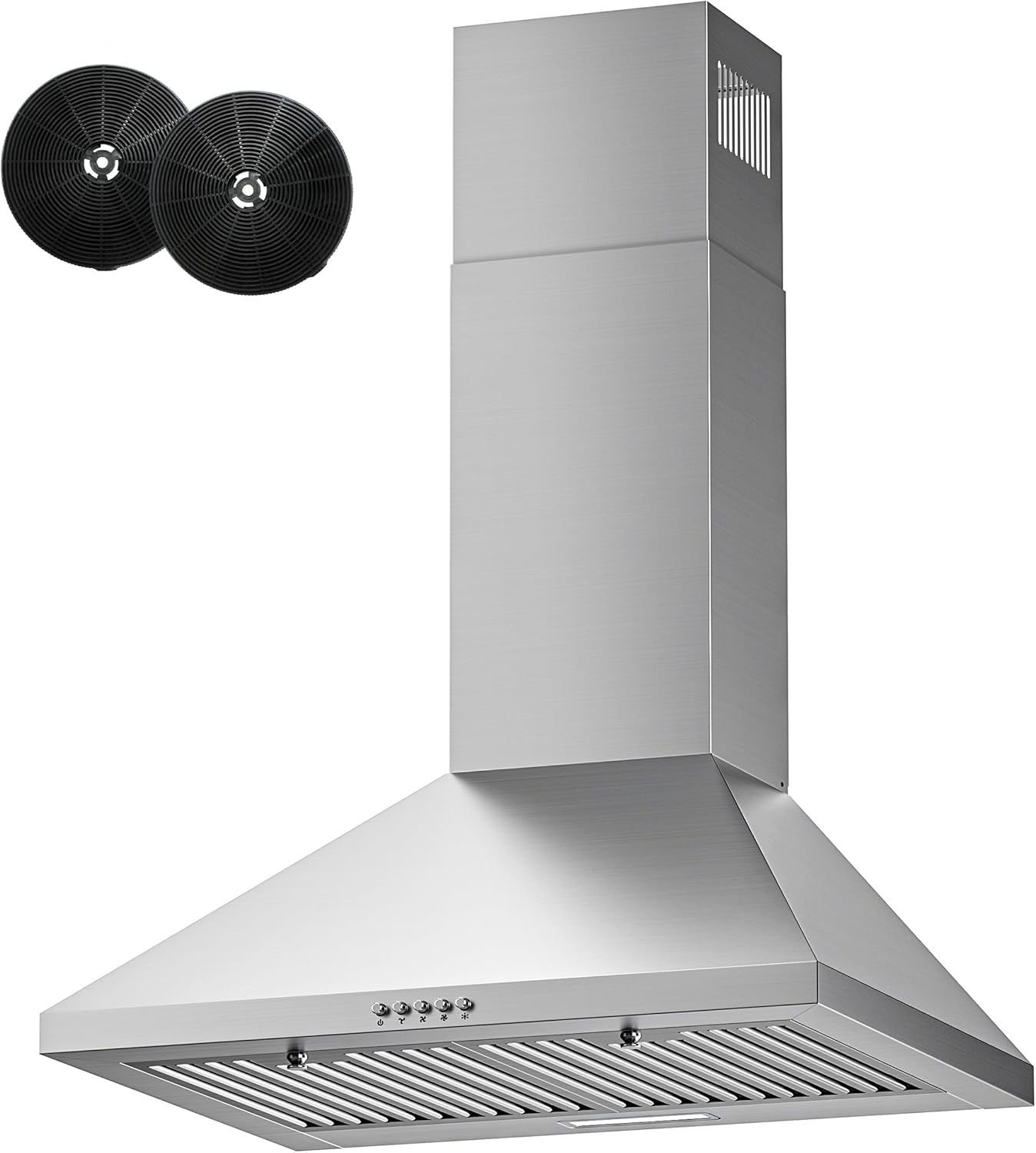 FIREGAS 24 Inch Range Hood with 600 CFM Powerful Suction