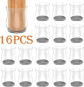 Chair Leg Floor Protectors 16 Pcs (1.3ft - 1.8ft) - Felt Wrapped Caps