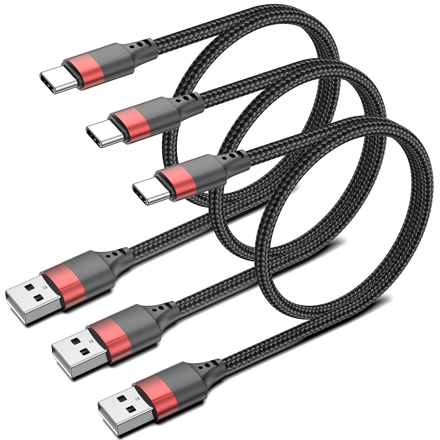 Fast Charge Trio: 1.5ft USB C Cable Pack