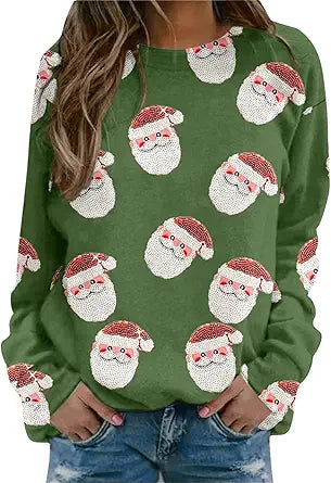 Rvidbe Ugly Christmas Sweater for Women 2023 Cute Santa Design