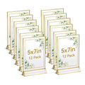 UNIQOOO Acrylic Sign Holders with Golden Border for Events