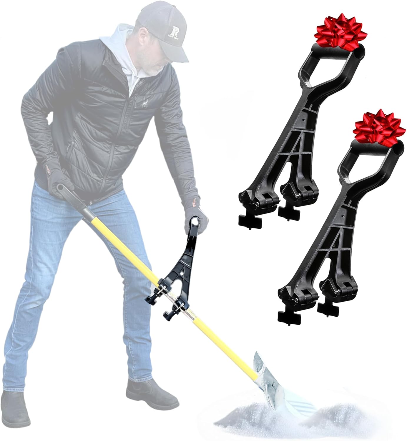 Universal Handle Attachment for Snow Shovel and Garden Tools