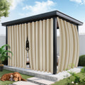 Outdoor Curtains for Patio Waterproof 54 x 84 in - Zipper Privacy