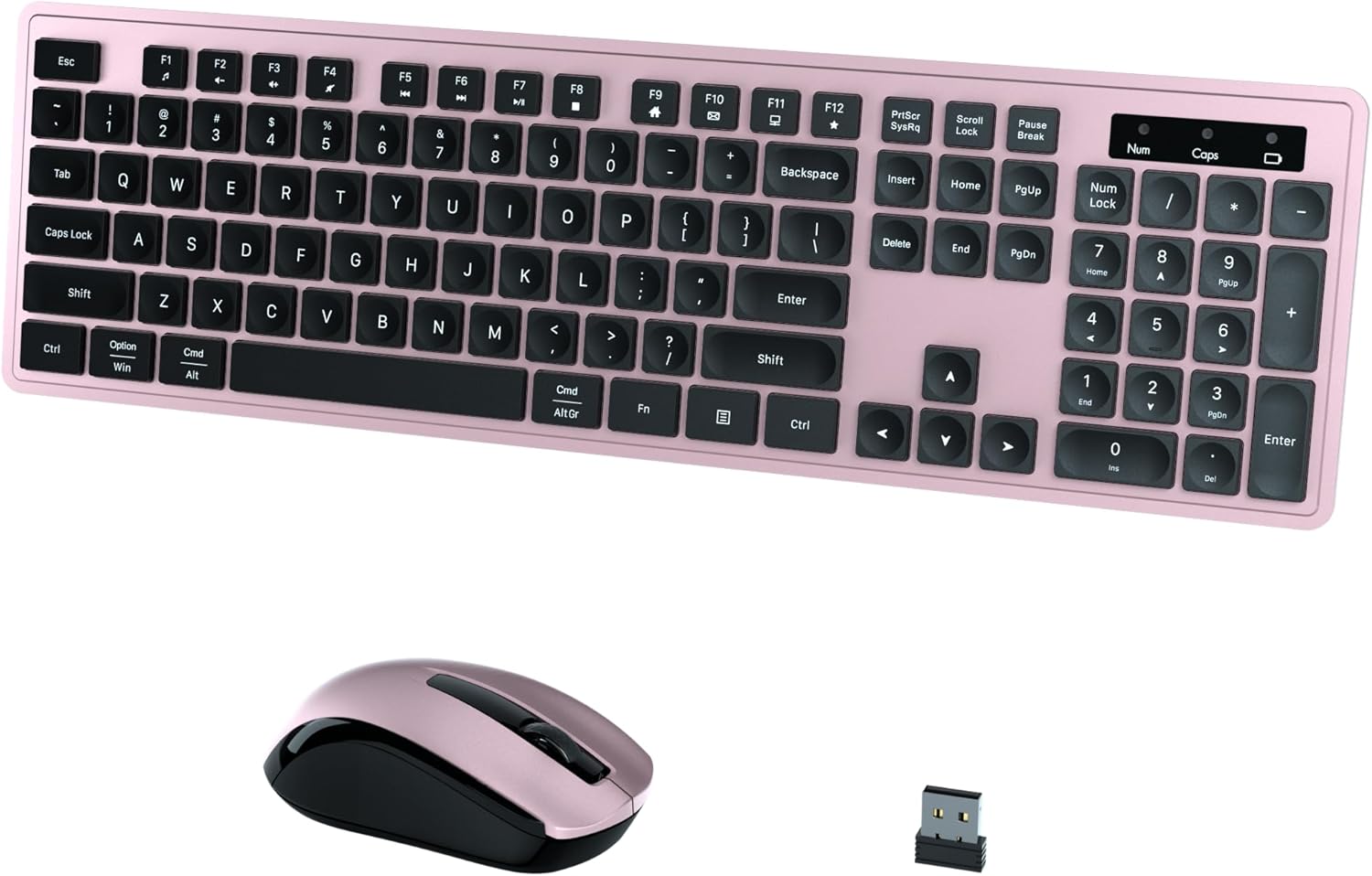 COVEVA Wireless Keyboard Mouse Combo - Water-Dropping Keycaps