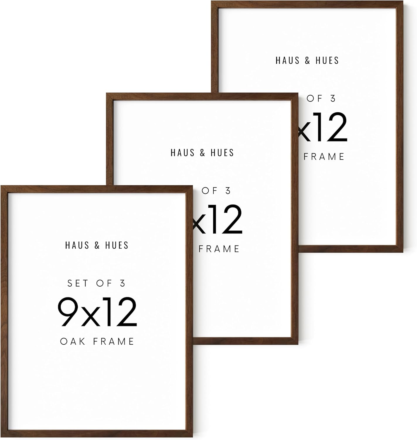 Natural Wood 9x12 Picture Frame Set - Stylish Home Decor
