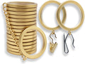 BlastHome Luxury Curtain Rings Brushed Gold - Smooth, Quiet Glide
