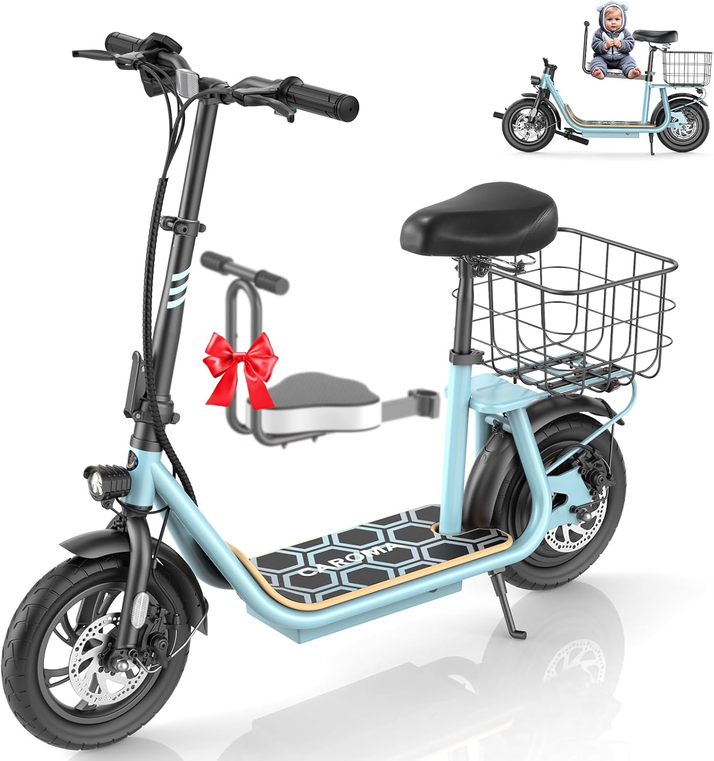 Caroma Electric Scooter with Seat for Adults and Teens
