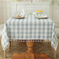Checkered Tablecloth Rectangle Buffalo Plaid with Tassel - 120 in
