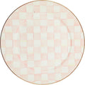 Enamel Serving Platter Rosy Check, 16 in - Decorative Entertaining
