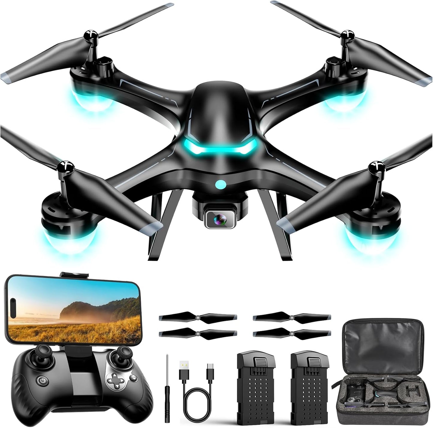 Drone with 1080P Camera for Beginners - Remote Control Quadcopter