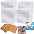 4x4 Ceramic Tiles for Crafts 60 Pcs - Blank White Coasters