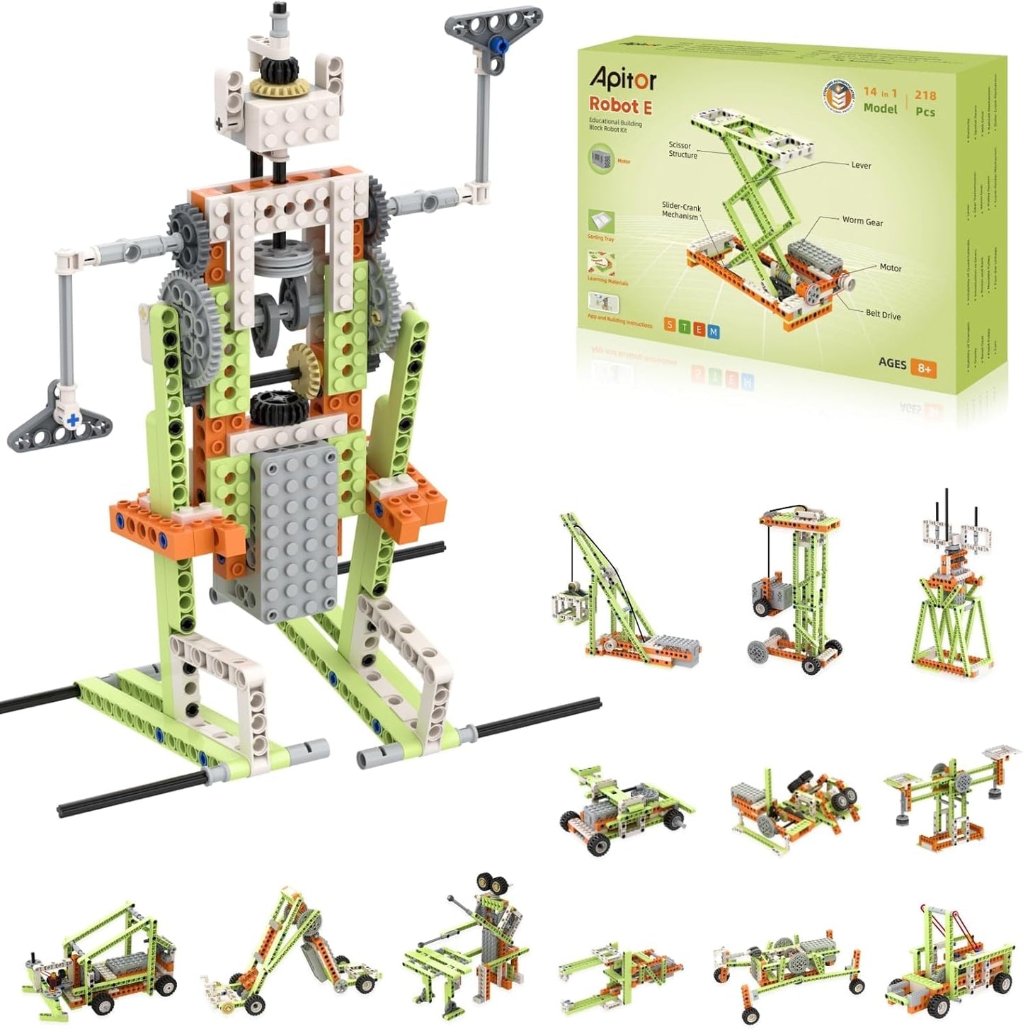 14-in-1 Electric Building Toys for Kids Aged 8-12 Years