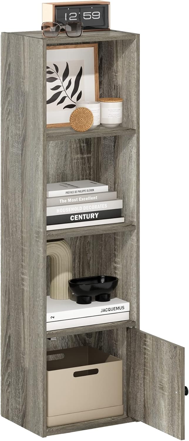 Furinno Luder Shelf Bookcase with Door for Stylish Storage