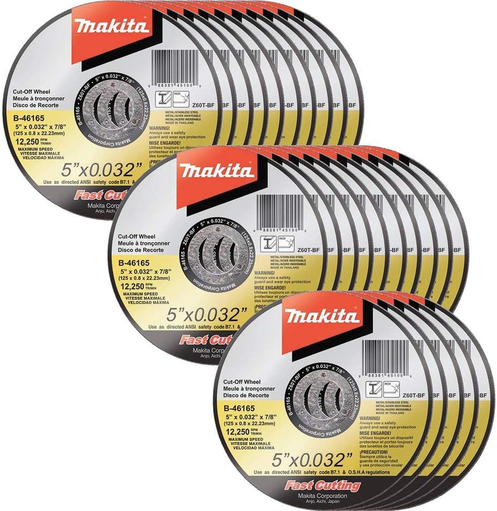 Makita B-46165-25 Ultra Thin Cut-Off Wheel for Stainless Steel