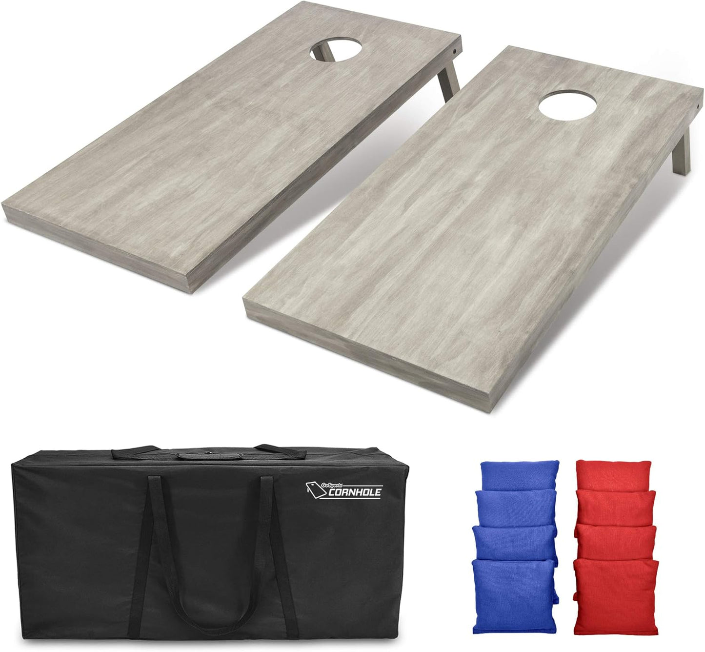 GoSports 4 ft x 2 ft Wooden Cornhole Boards Set for Fun