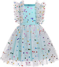 Fun Polka Dot Dress for Girls Featuring Butterflies for Parties