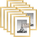 Upsimples 8.5x11 Picture Frame Set of 10 for Wall or Tabletop