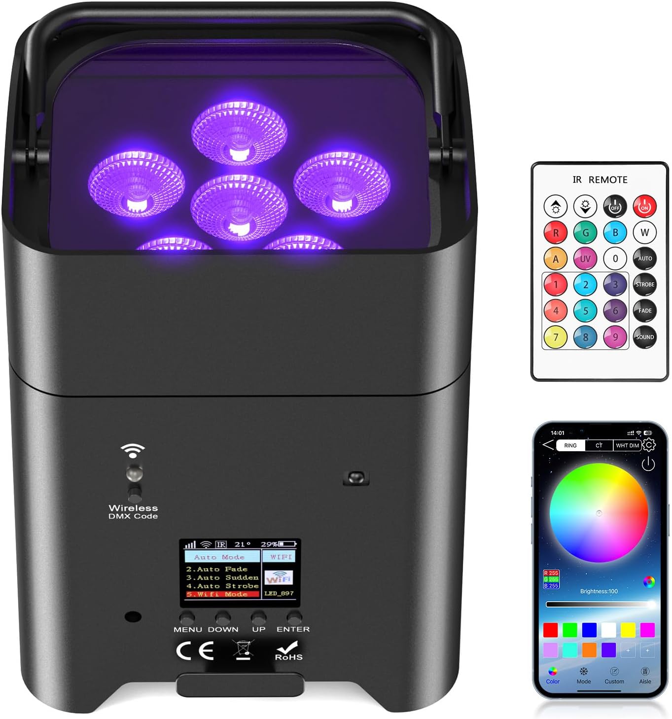 9600mAh Wireless Uplights for Stunning Events and Parties