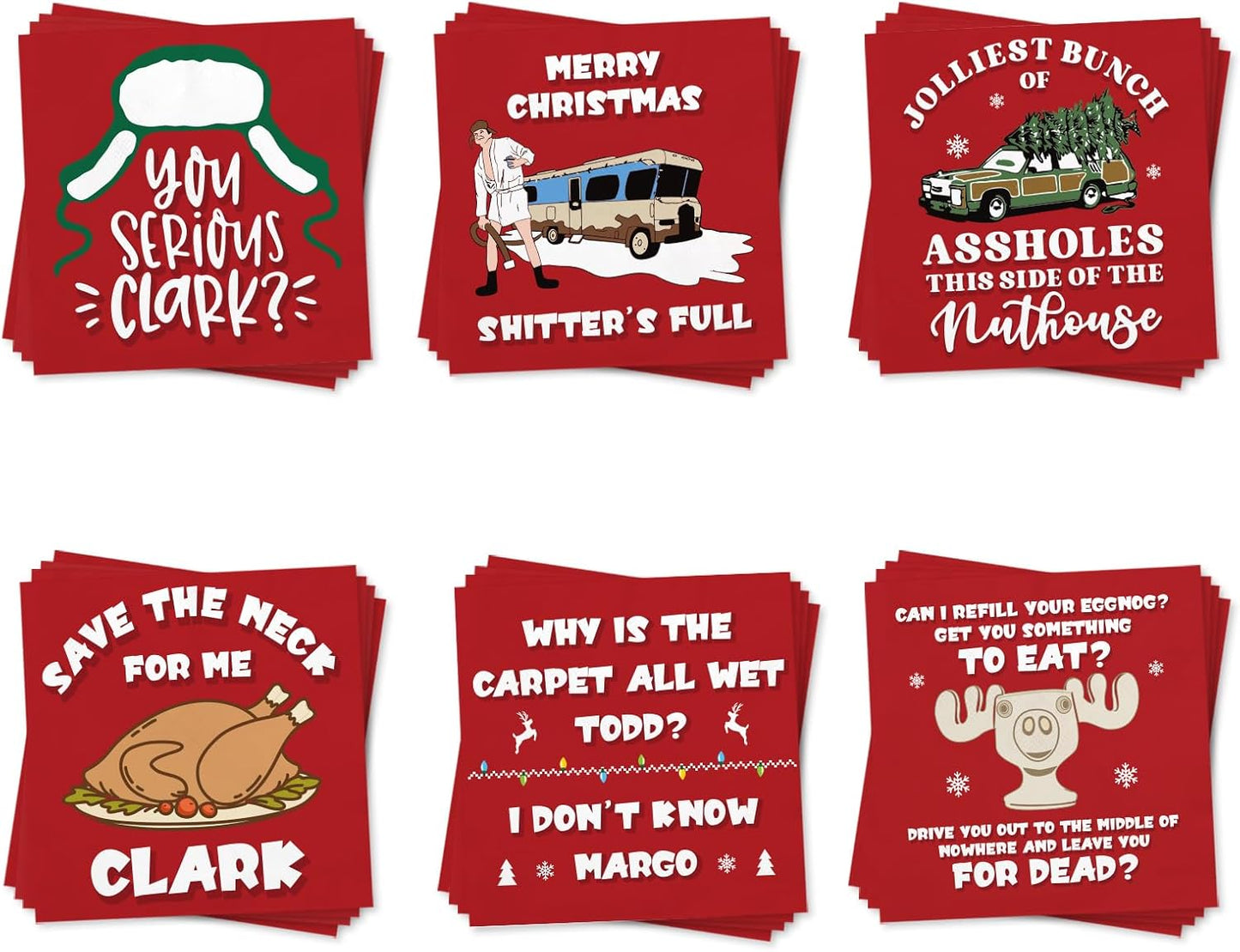 Griswold Family Christmas Cocktail Napkins - 120 Pack