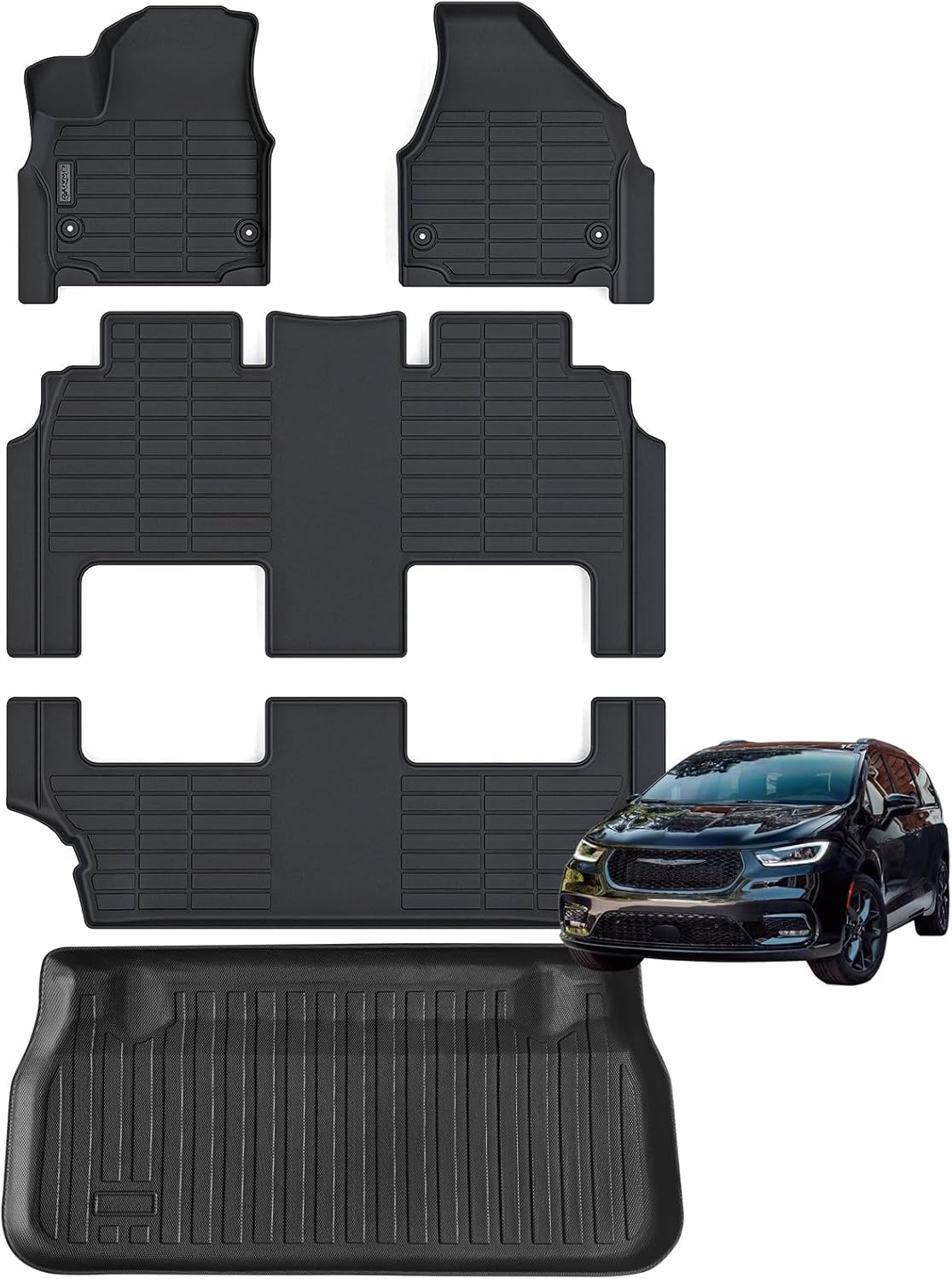 Custom Fit Floor Mats and Trunk Mat for Chrysler Pacifica Hybrid