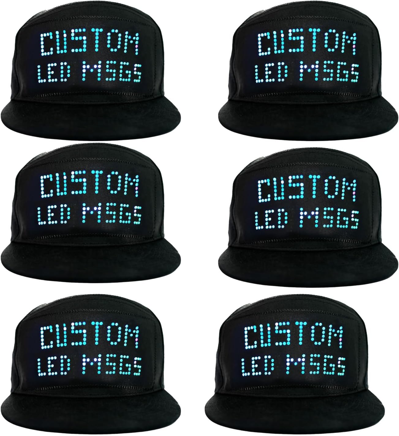 LED Display Baseball Cap with Bluetooth for Custom Messages