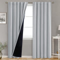 BGment Light Grey 100% Blackout Curtains 84 in - Full Room Darkening