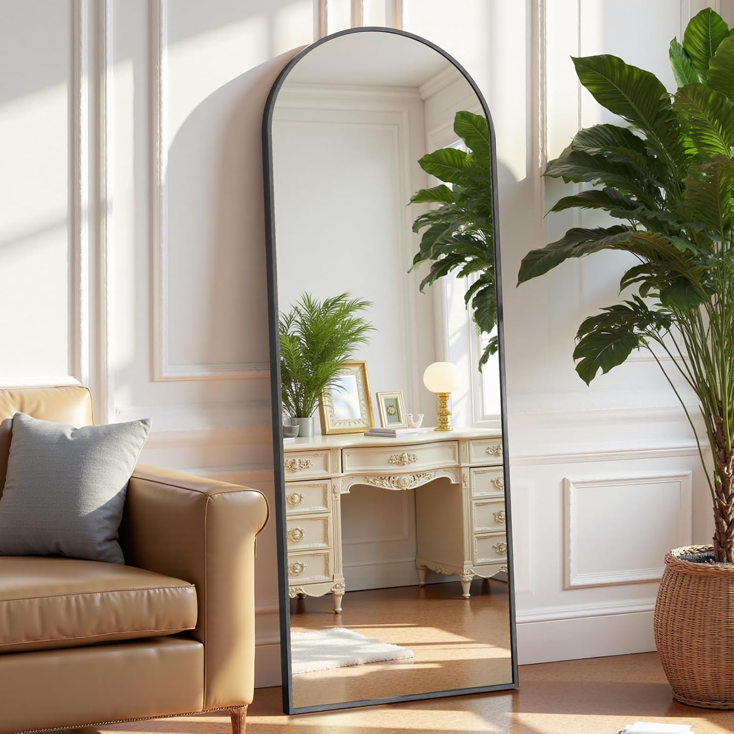 OLIXIS Arched Full Length Mirror 59x16 for Bedroom and Living Room