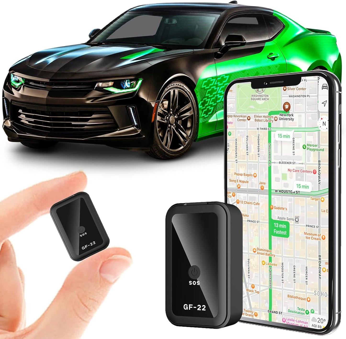 Mini GPS Tracker for Vehicles - Real Time Magnetic Tracking Device