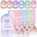 Gel Nail Polish Kit Nude Pink Green Purple T6-29 - 6 Same Bottles