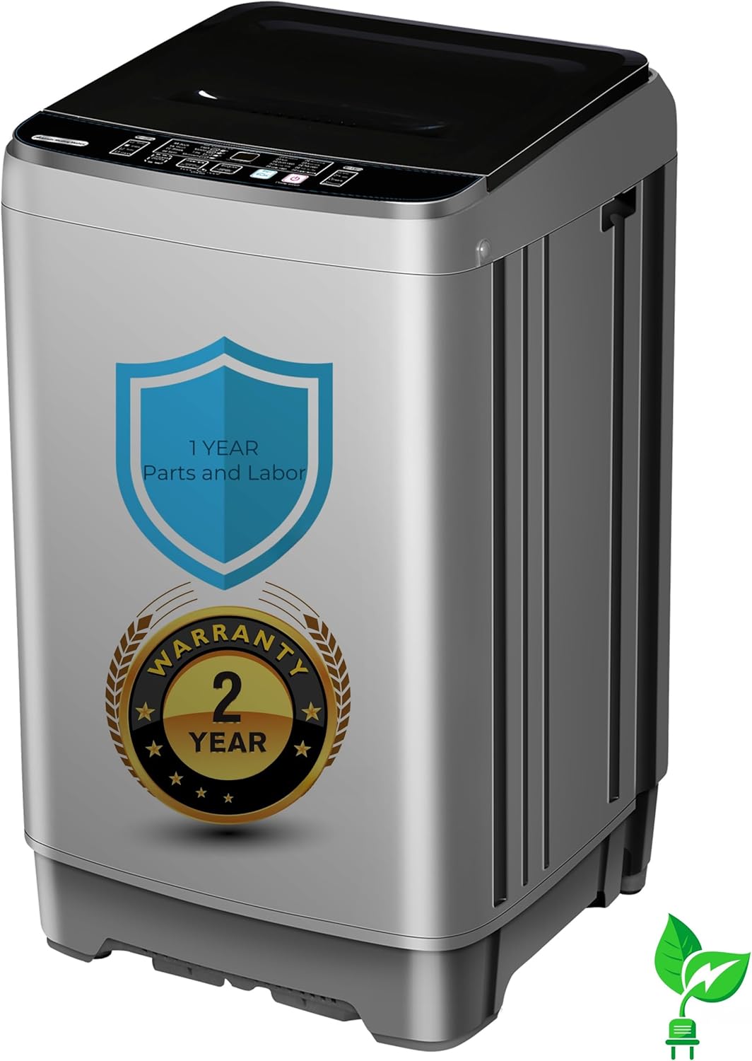 Space-Saving Portable Washer - Full-Automatic, 2.3 Cu.ft, 10 Wash Cycles, Low Noise