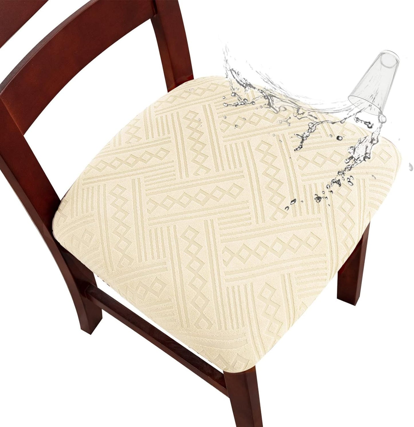 Genina Chair Seat Covers Waterproof for Dining Room Chairs