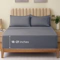 LuxClub 4 PC Queen Sheet Set - Deep Pocket Cooling Wrinkle Free